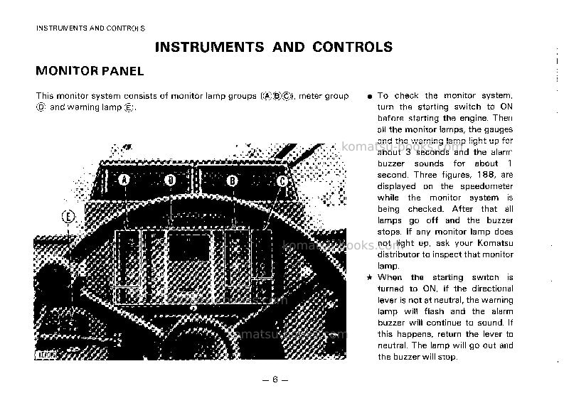 Komatsu wa500-1jpn Operation manual cover Page 6 Komatsu wa500-1jpn Operation manual cover Page 6