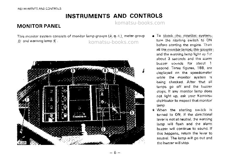 Komatsu wa600-1jpn Operation manual cover Page 6 Komatsu wa600-1jpn Operation manual cover Page 6