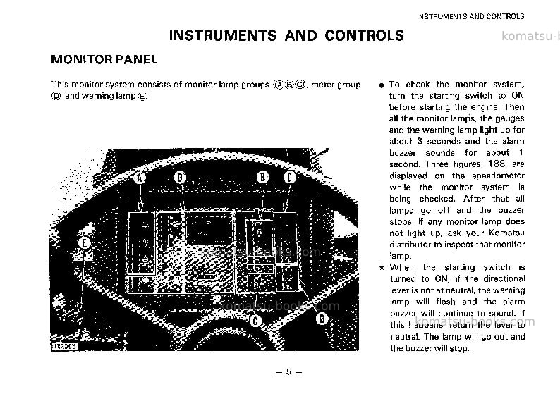 Komatsu wa800-2jpn Operation manual cover Page 6 Komatsu wa800-2jpn Operation manual cover Page 6