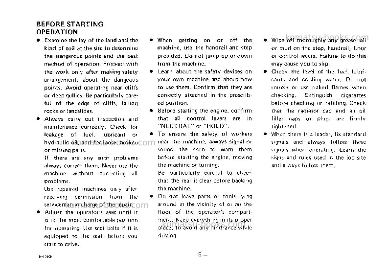 Komatsu hd325-5jpn Operation manual cover Page 6