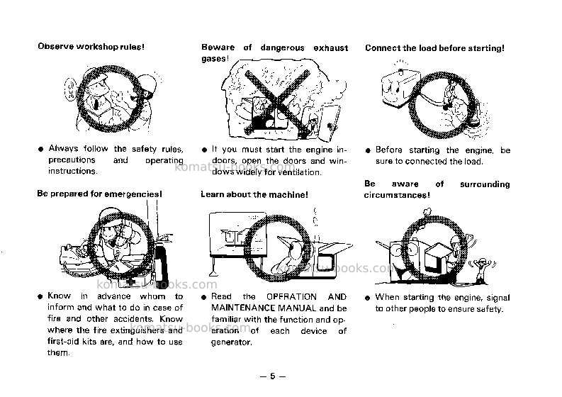 Komatsu eg33bs-1jpn Operation manual cover Page 6 Komatsu eg33bs-1jpn Operation manual cover Page 6