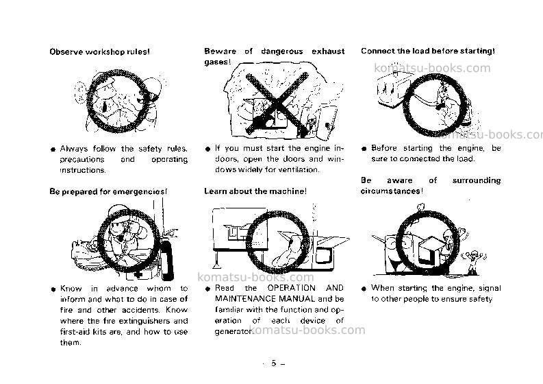 Komatsu eg85bs-1jpn Operation manual cover Page 6 Komatsu eg85bs-1jpn Operation manual cover Page 6