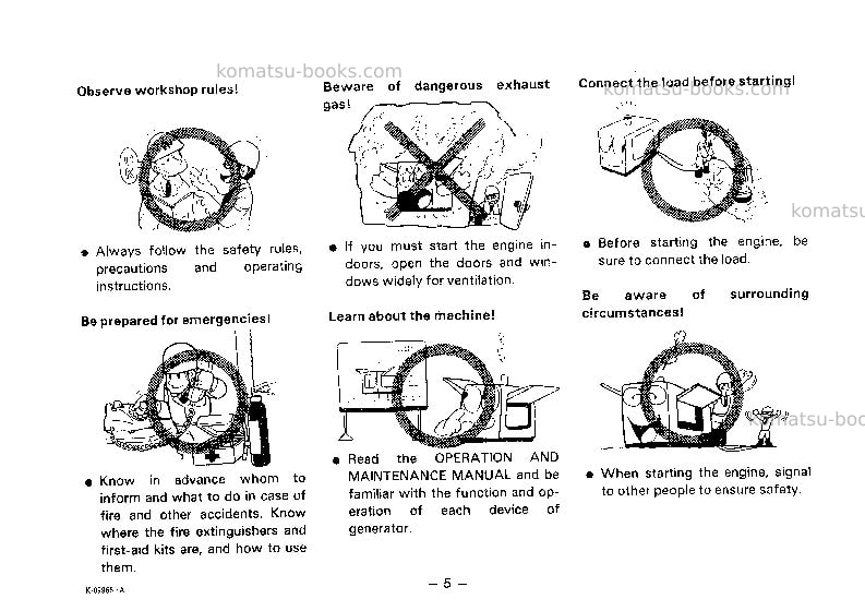 Komatsu eg300b-5jpn Operation manual cover Page 6 Komatsu eg300b-5jpn Operation manual cover Page 6