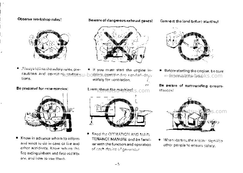 Komatsu eg400b-2jpn Operation manual cover Page 6 Komatsu eg400b-2jpn Operation manual cover Page 6