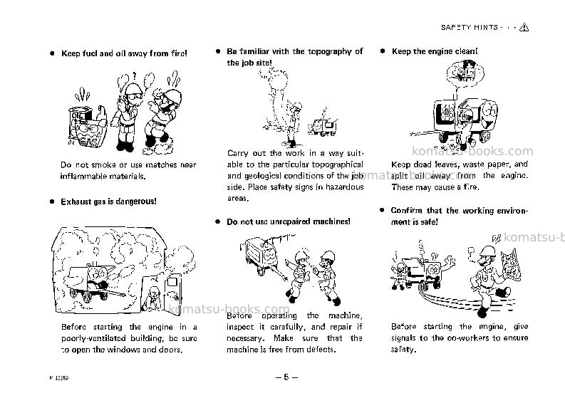 Komatsu ec260z-1jpn Operation manual cover Page 6