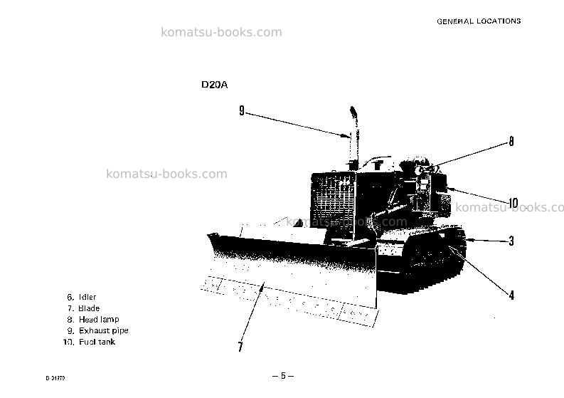 Komatsu d20a-5jpn Operation manual cover Page 6 Komatsu d20a-5jpn Operation manual cover Page 6