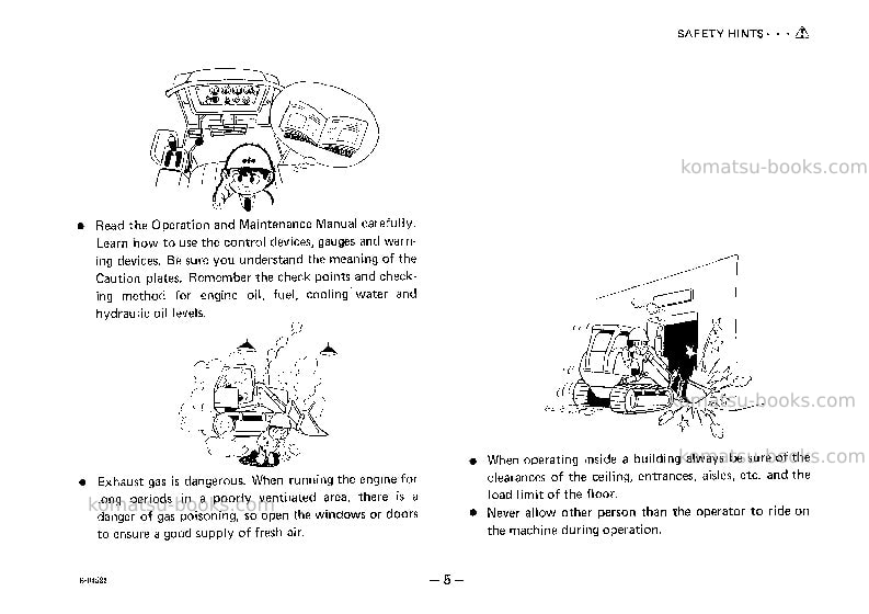 Komatsu d21q-5jpn Operation manual cover Page 6 Komatsu d21q-5jpn Operation manual cover Page 6