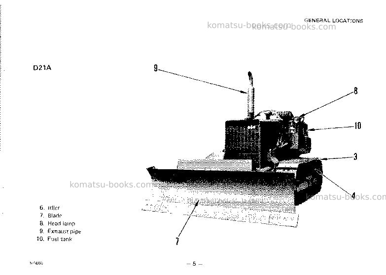Komatsu d21pl-5jpn Operation manual cover Page 6 Komatsu d21pl-5jpn Operation manual cover Page 6