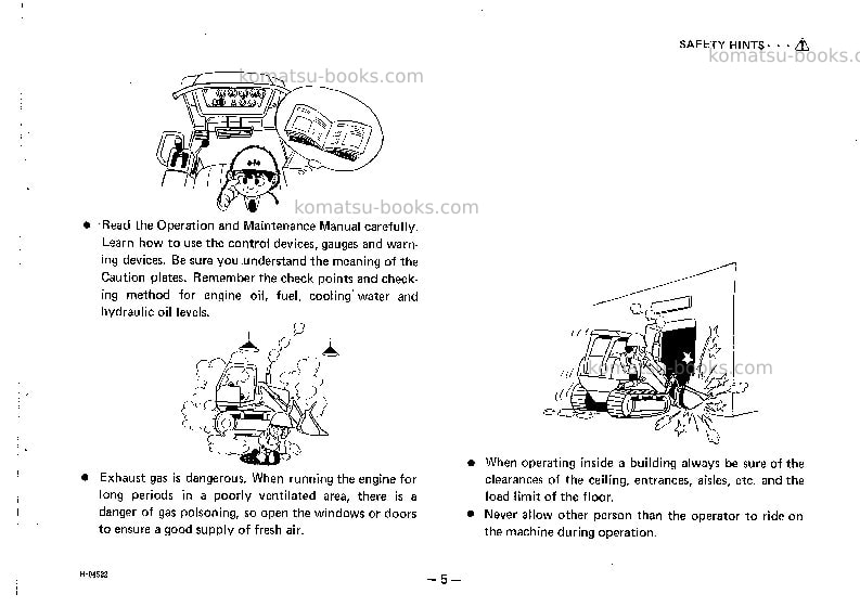 Komatsu d31s-17jpn Operation manual cover Page 6 Komatsu d31s-17jpn Operation manual cover Page 6