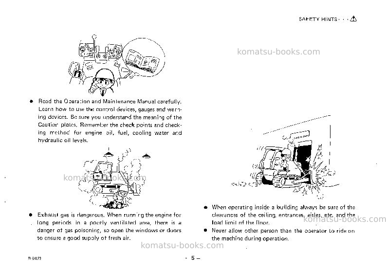 Komatsu d50a-16jpn Operation manual cover Page 6 Komatsu d50a-16jpn Operation manual cover Page 6