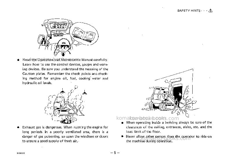 Komatsu d50s-16jpn Operation manual cover Page 6