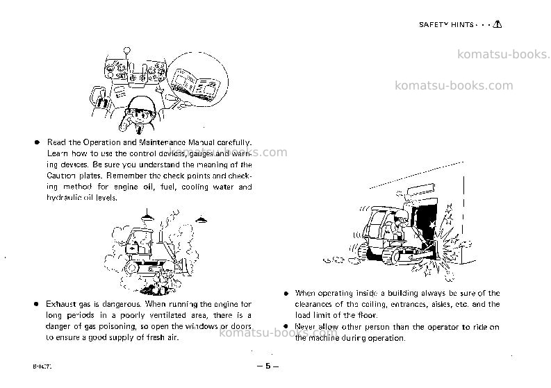 Komatsu d53a-16jpn Operation manual cover Page 6 Komatsu d53a-16jpn Operation manual cover Page 6