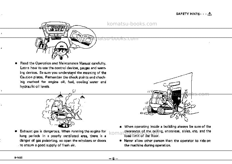 Komatsu d57s-1jpn Operation manual cover Page 6 Komatsu d57s-1jpn Operation manual cover Page 6