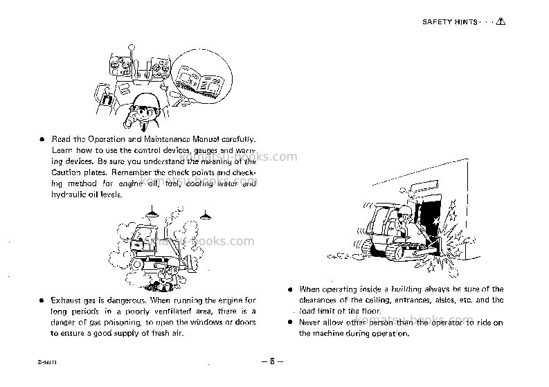 Komatsu d53p-16jpn Operation manual cover Page 6 Komatsu d53p-16jpn Operation manual cover Page 6
