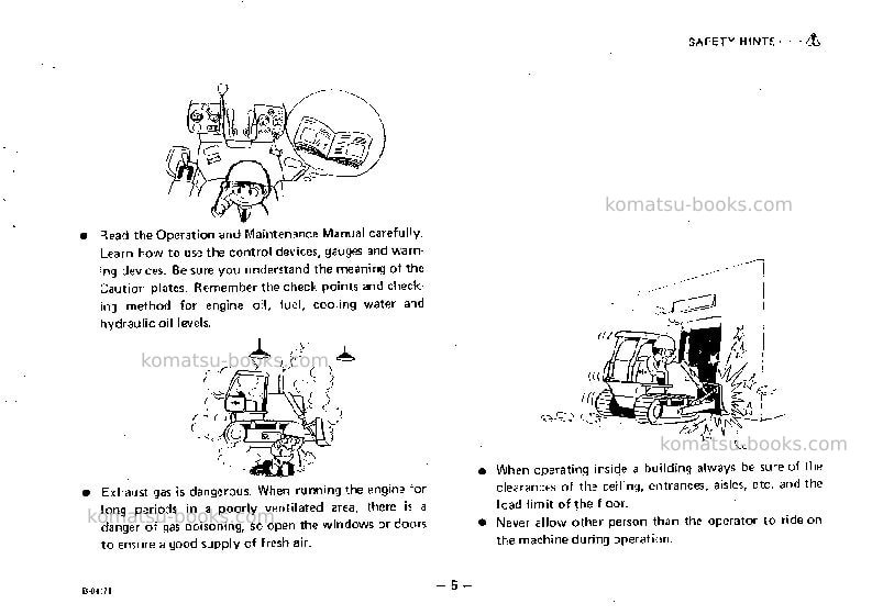 Komatsu d65e-6jpn Operation manual cover Page 6 Komatsu d65e-6jpn Operation manual cover Page 6