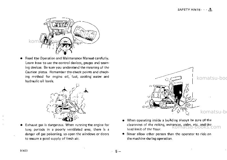 Komatsu d75s-3jpn Operation manual cover Page 6