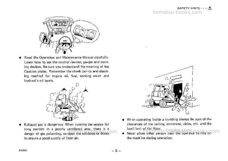Komatsu d65s-7jpn Operation manual cover Page 6 Komatsu d65s-7jpn Operation manual cover Page 6