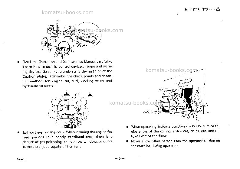 Komatsu d80e-18jpn Operation manual cover Page 6 Komatsu d80e-18jpn Operation manual cover Page 6