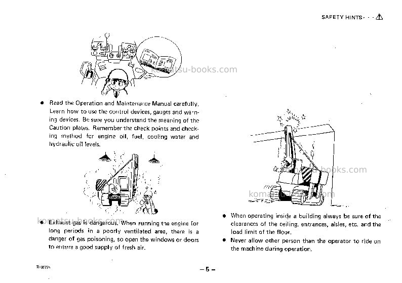 Komatsu d155c-1jpn Operation manual cover Page 6 Komatsu d155c-1jpn Operation manual cover Page 6