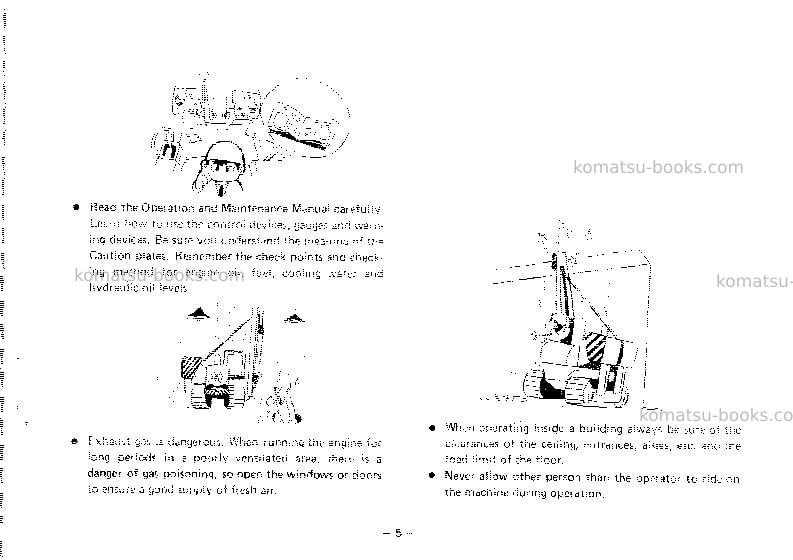 Komatsu d355c-3jpn Operation manual cover Page 6