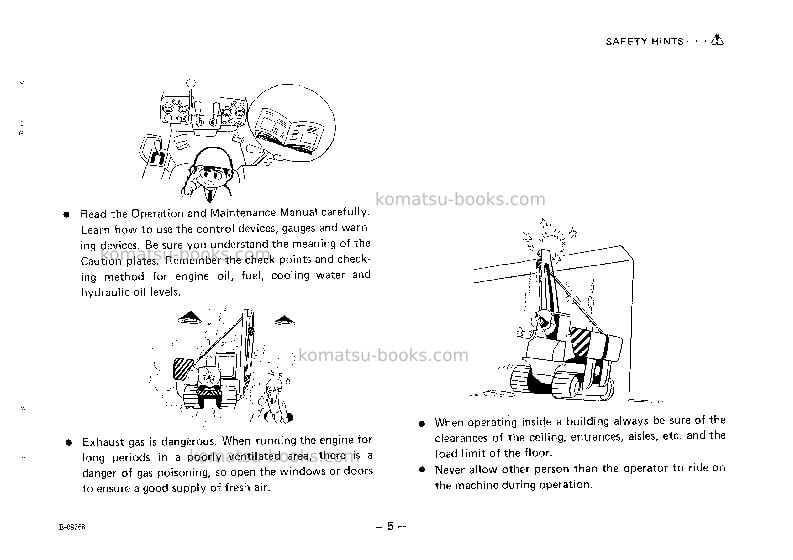 Komatsu d355c-3jpn Operation manual cover Page 6