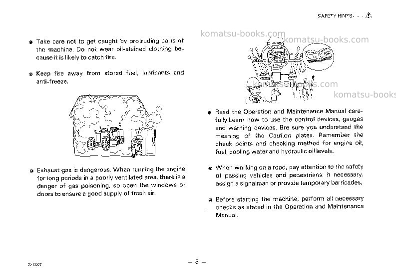 Komatsu gd705a-3jpn Operation manual cover Page 6 Komatsu gd705a-3jpn Operation manual cover Page 6