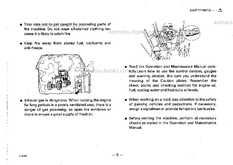 Komatsu gd705a-3jpn Operation manual cover Page 6