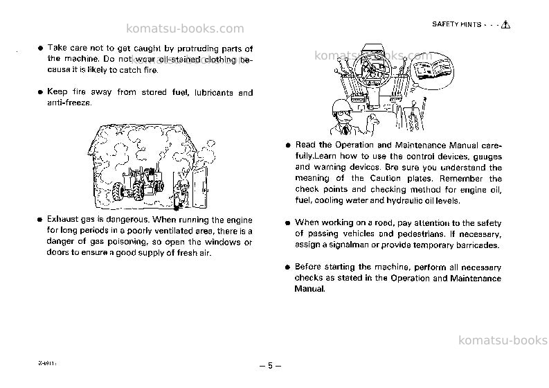 Komatsu gd505r-2jpn Operation manual cover Page 6 Komatsu gd505r-2jpn Operation manual cover Page 6