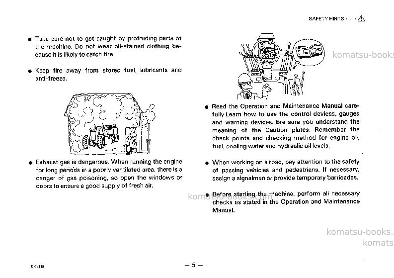 Komatsu gd655r-2jpn Operation manual cover Page 6 Komatsu gd655r-2jpn Operation manual cover Page 6