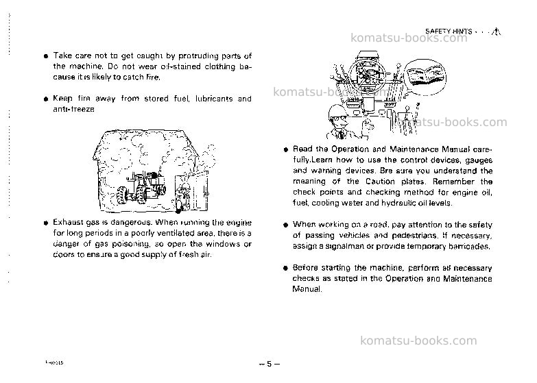 Komatsu gd505a-2jpn Operation manual cover Page 6