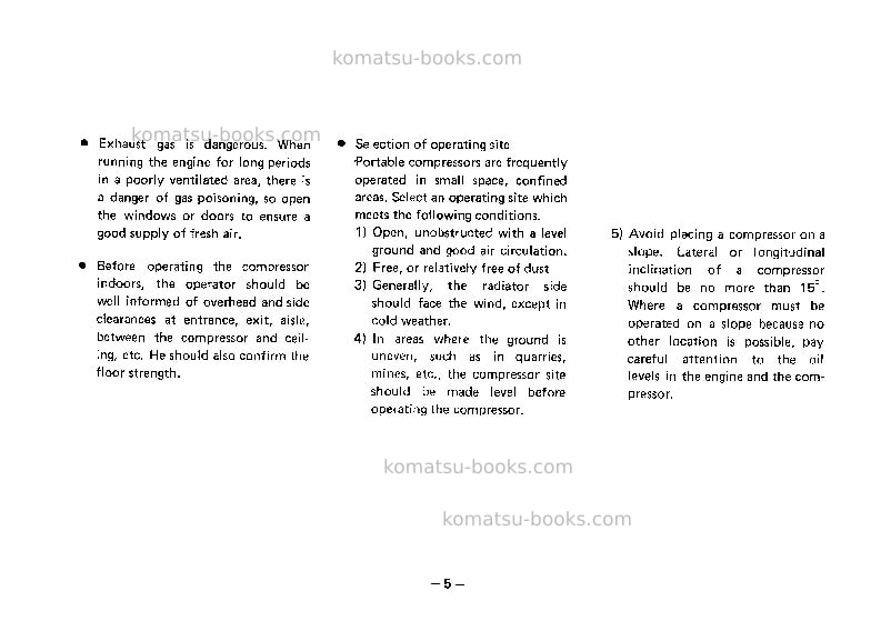 Komatsu ec210zs-1jpn Operation manual cover Page 6 Komatsu ec210zs-1jpn Operation manual cover Page 6