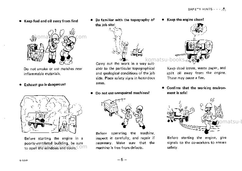Komatsu ec105z-1jpn Operation manual cover Page 6 Komatsu ec105z-1jpn Operation manual cover Page 6