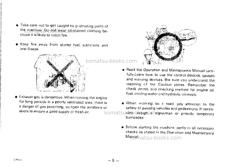 Komatsu gd511a-1jpn Operation manual cover Page 6 Komatsu gd511a-1jpn Operation manual cover Page 6