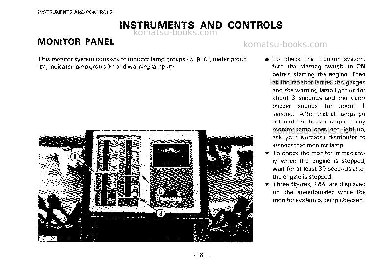 Komatsu gd625a-1jpn-c Operation manual cover Page 6 Komatsu gd625a-1jpn-c Operation manual cover Page 6