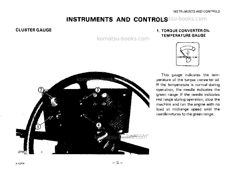 Komatsu wa250-1jpn Operation manual cover Page 6