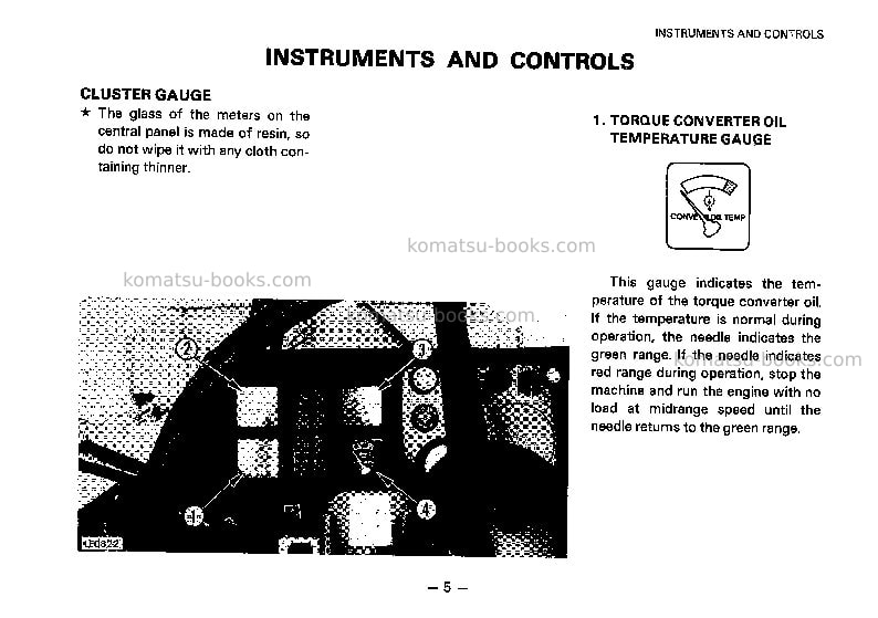 Komatsu wa320-1jpn-c spec Operation manual cover Page 6
