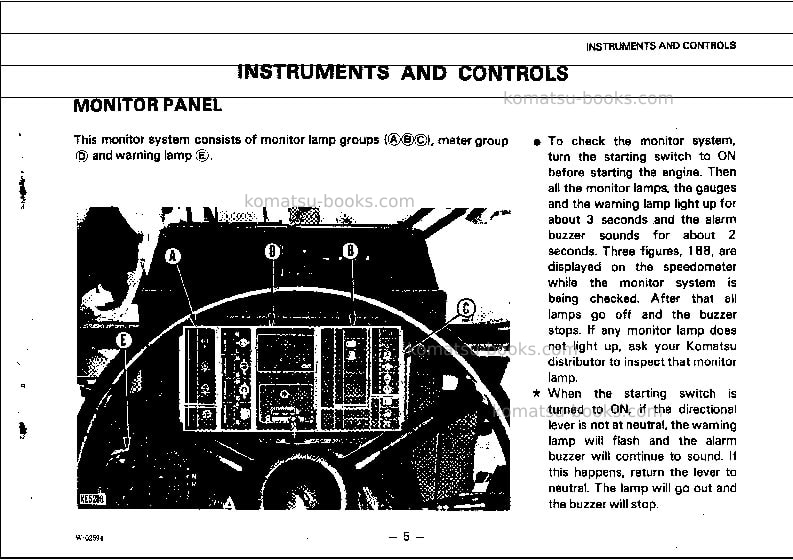 Komatsu wa380-1jpn Operation manual cover Page 6 Komatsu wa380-1jpn Operation manual cover Page 6