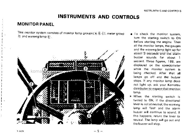Komatsu wa380-1jpn Operation manual cover Page 6 Komatsu wa380-1jpn Operation manual cover Page 6