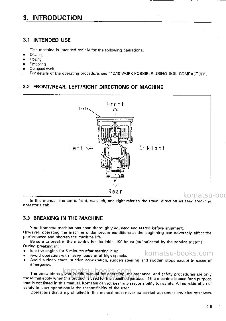 Komatsu wf550a-3jpn Operation manual cover Page 6