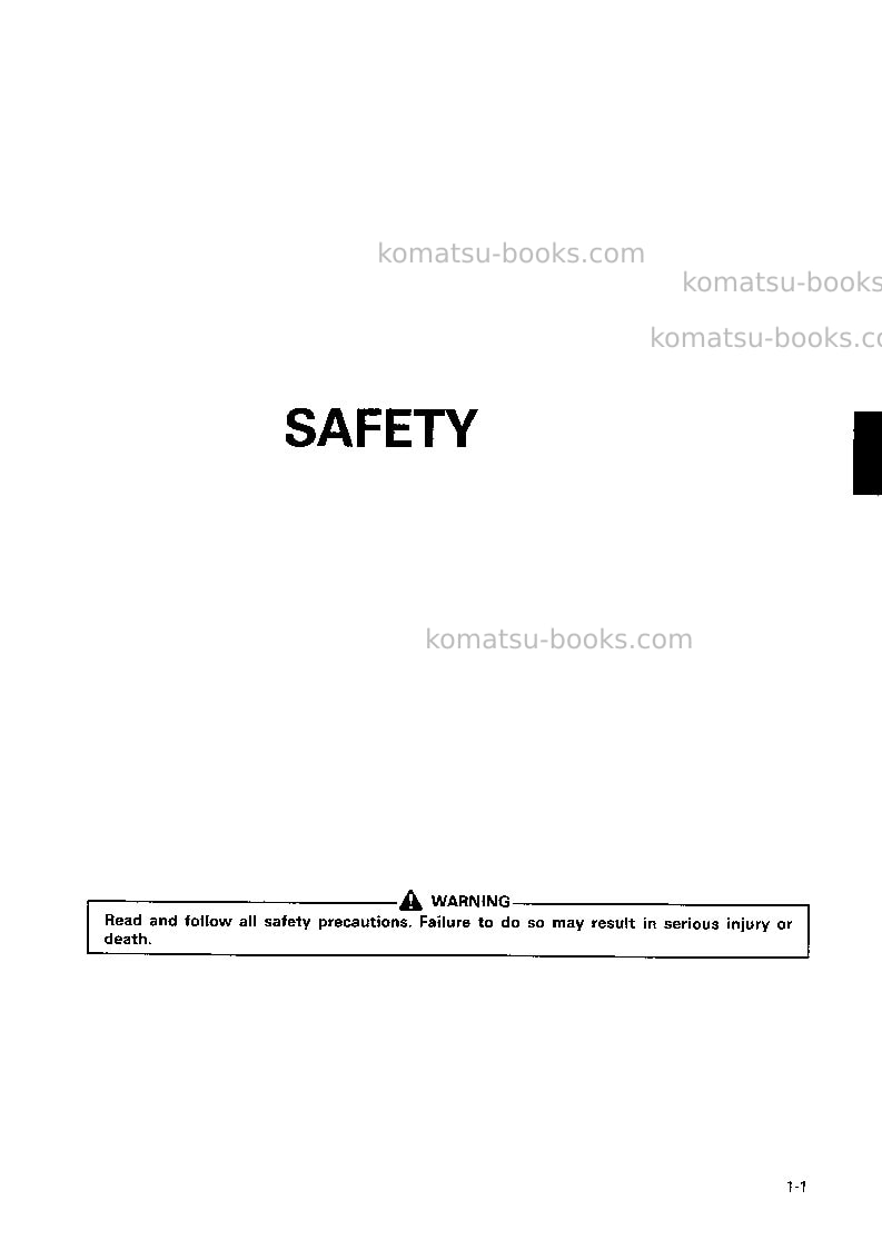 Komatsu drp060-4jpn-multi ripper Operation manual cover Page 6 Komatsu drp060-4jpn-multi ripper Operation manual cover Page 6