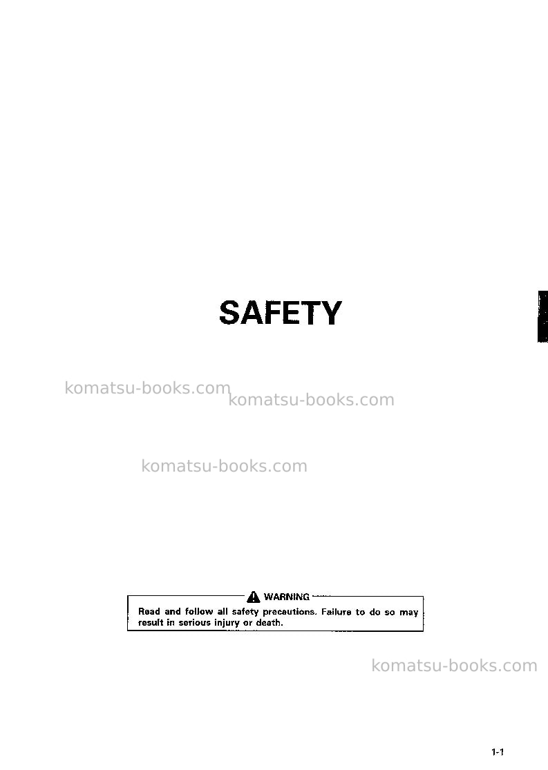 Komatsu d21p-7jpn-trimming dozer Operation manual cover Page 6