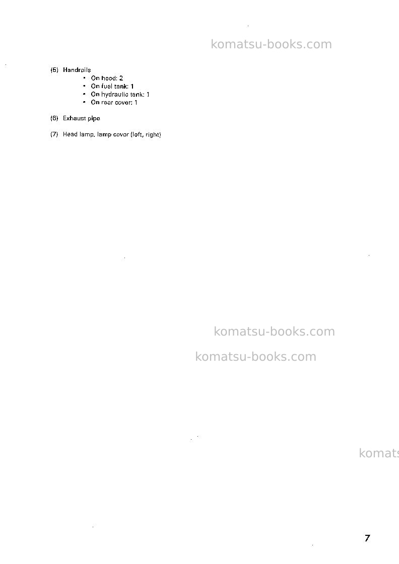 Komatsu d575a-2jpn Field assembly manual cover Page 6 Komatsu d575a-2jpn Field assembly manual cover Page 6