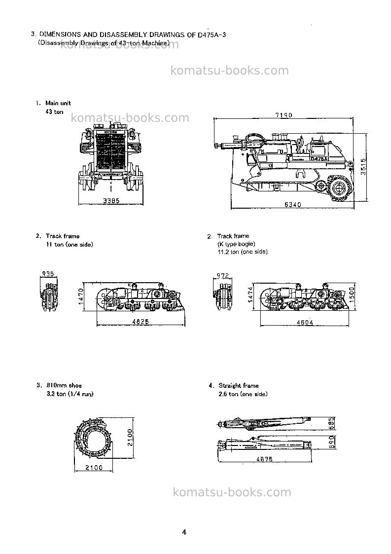 Komatsu d475a-3jpn Field assembly manual cover Page 6