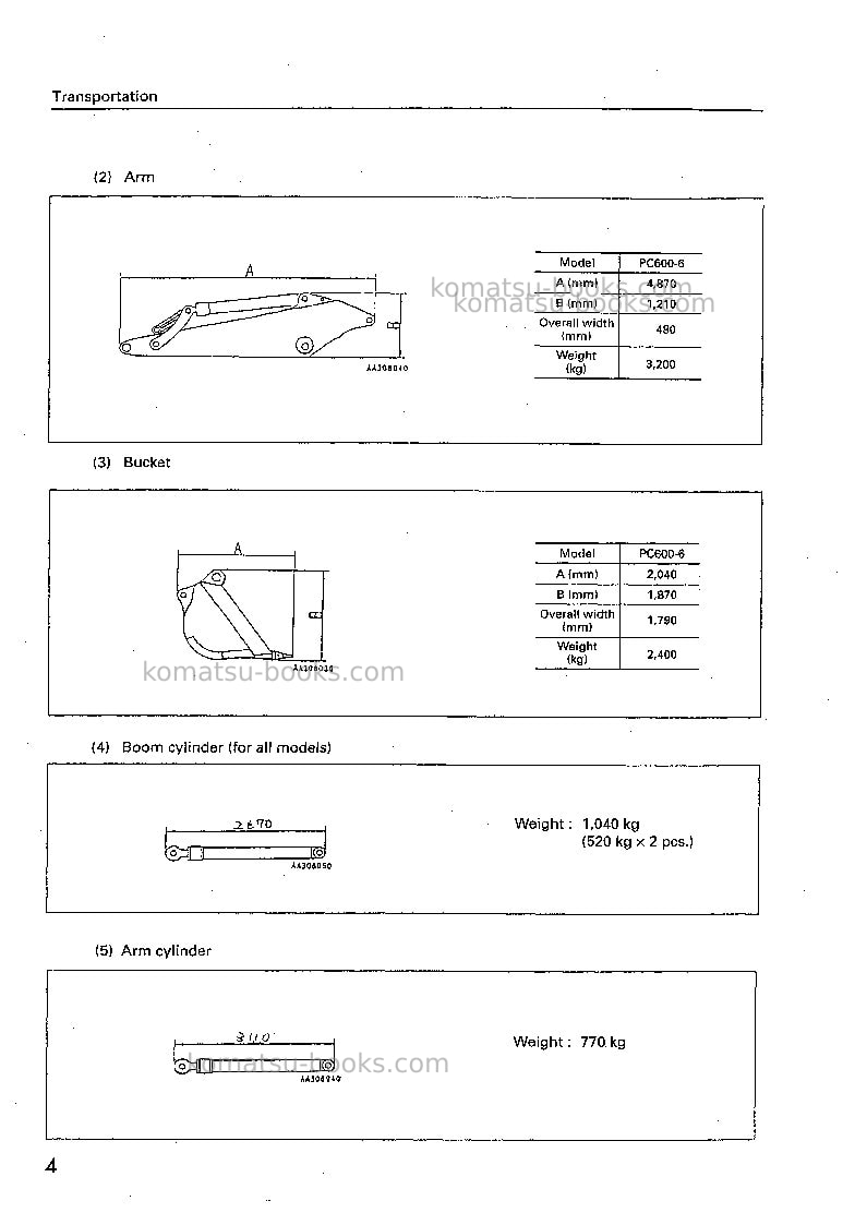 Komatsu pc600lc-6jpn Field assembly manual cover Page 6 Komatsu pc600lc-6jpn Field assembly manual cover Page 6