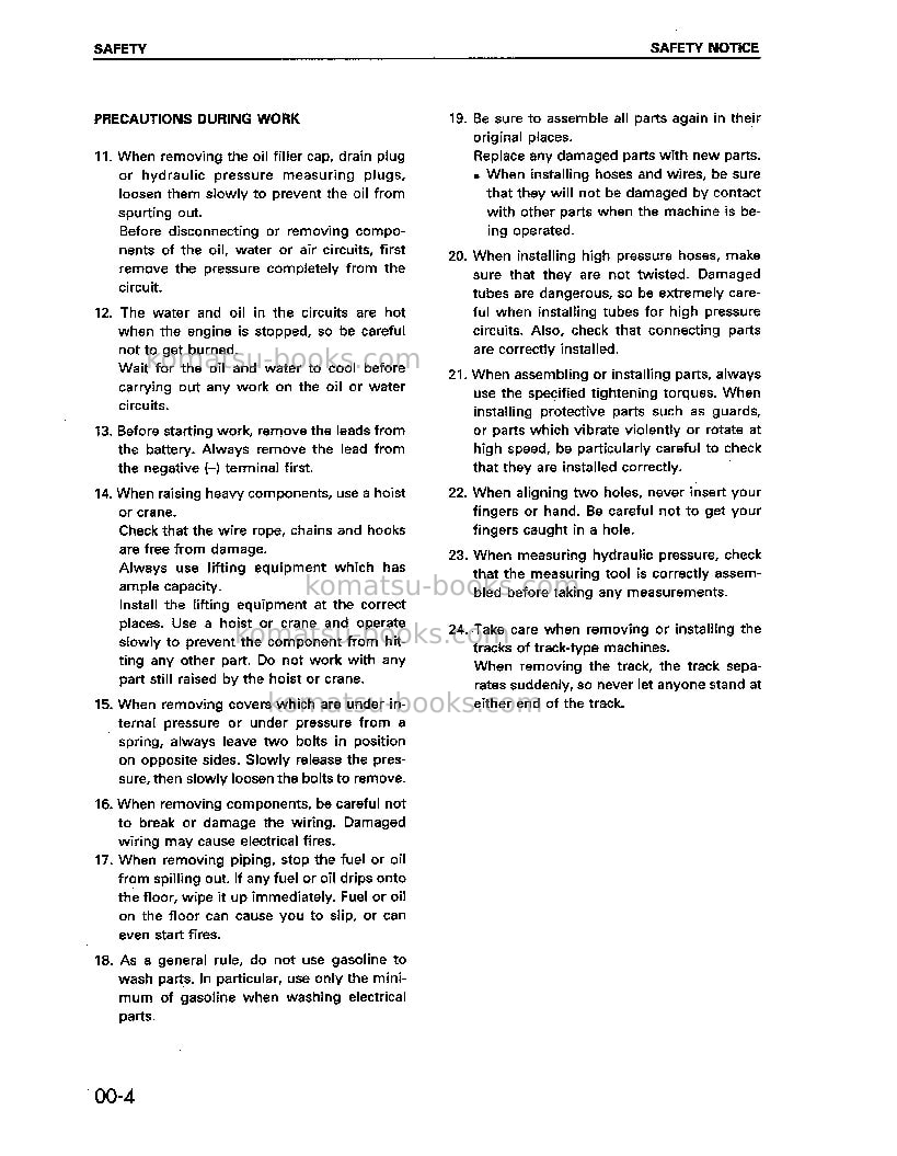 Komatsu pc12r-8jpn Repair & maintenance cover Page 6 Komatsu pc12r-8jpn Repair & maintenance cover Page 6