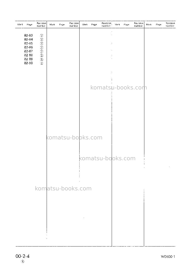 Komatsu wd600-1jpn Repair & maintenance cover Page 6