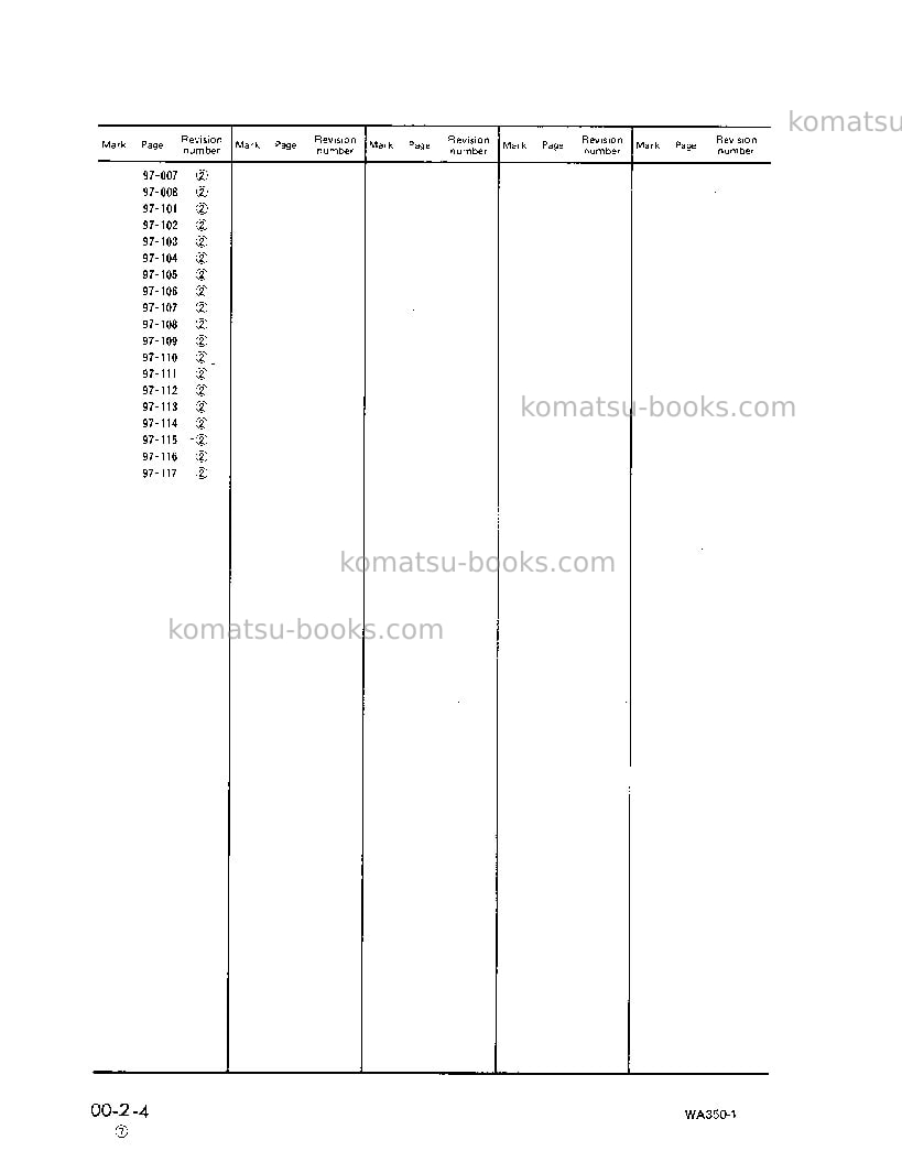 Komatsu wa350-1jpn-for n. america Repair & maintenance cover Page 6