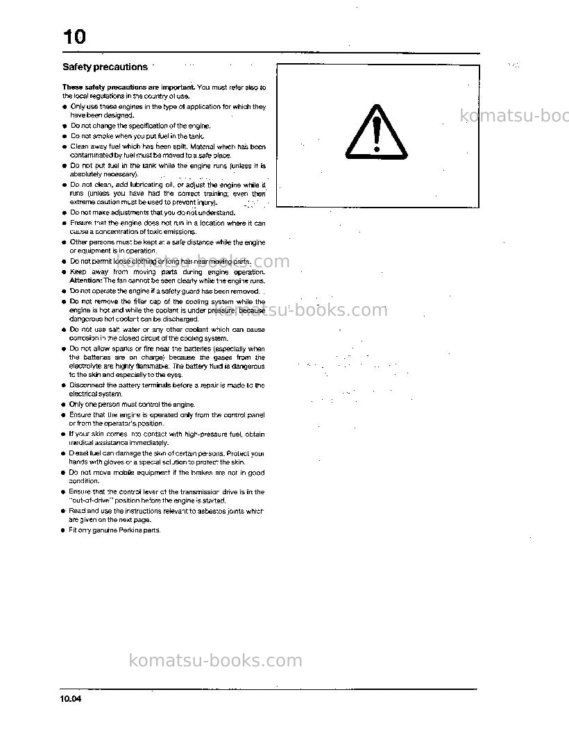 Komatsu 1006-6gbr-perkins-6t2 Repair & maintenance cover Page 6 Komatsu 1006-6gbr-perkins-6t2 Repair & maintenance cover Page 6