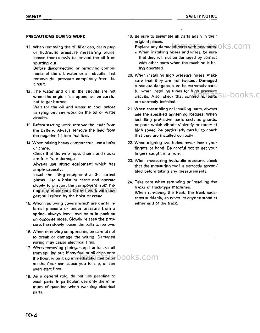 Komatsu 12v170-1jpn Repair & maintenance cover Page 6 Komatsu 12v170-1jpn Repair & maintenance cover Page 6