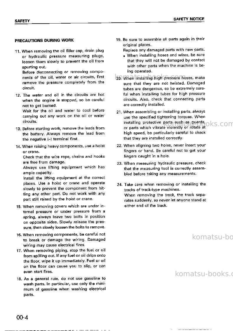 Komatsu sa6d108-1jpn-for ksp Repair & maintenance cover Page 6 Komatsu sa6d108-1jpn-for ksp Repair & maintenance cover Page 6